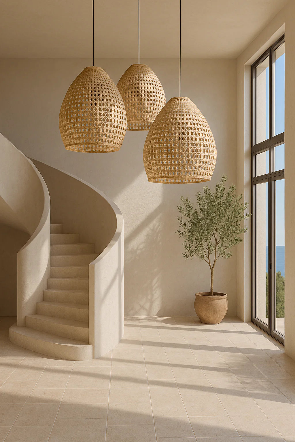 TENUN RATTAN WEAVE PENDANT