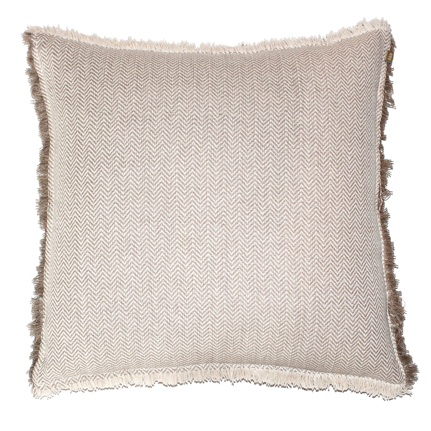 Raine & Humble Heavy Cotton Herringbone Cushion Taupe