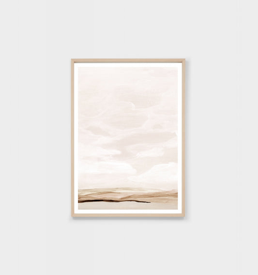 Bright Horizon Sand Print by Middle of Nowhere