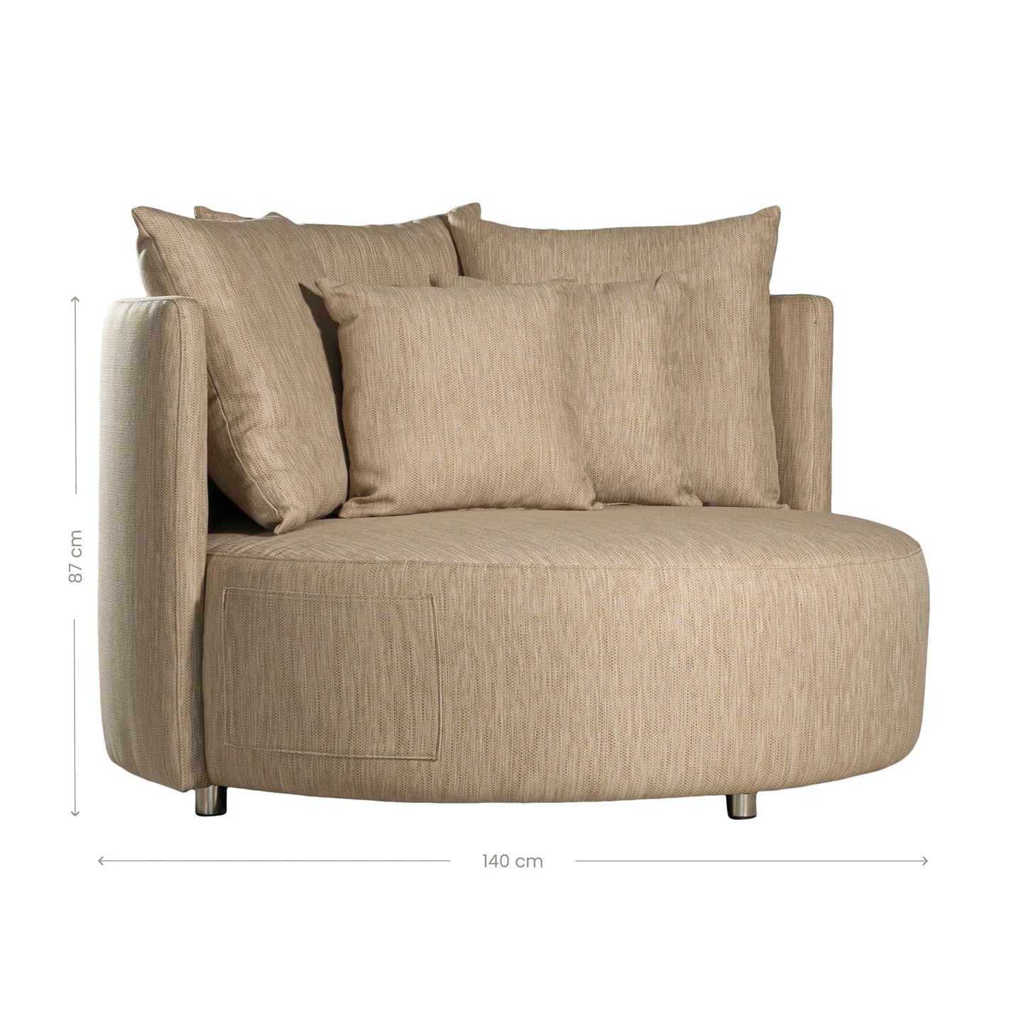 BONZA BAY OUTDOOR LOUNGER | LATTE
