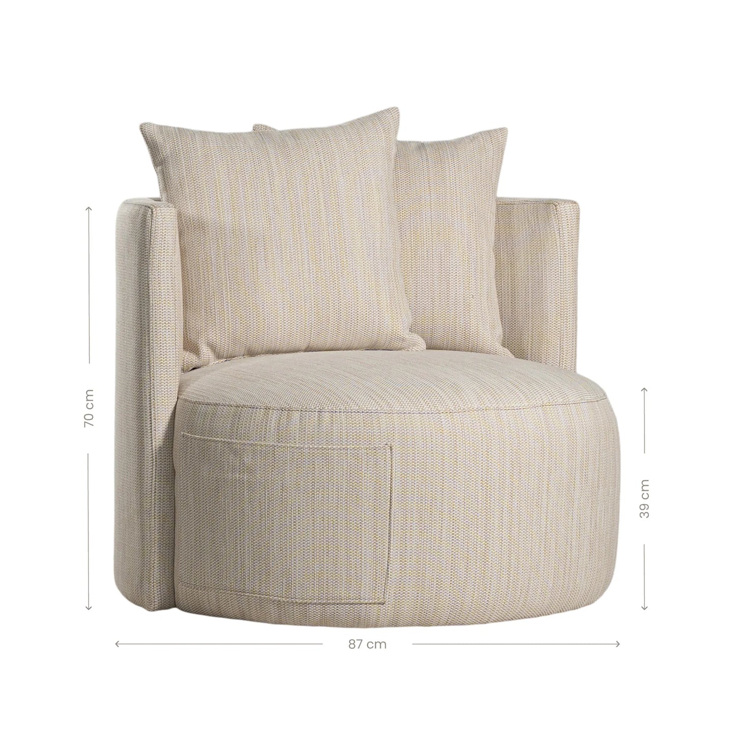 BONZA BAY OUTDOOR SOFA | PEBBLE