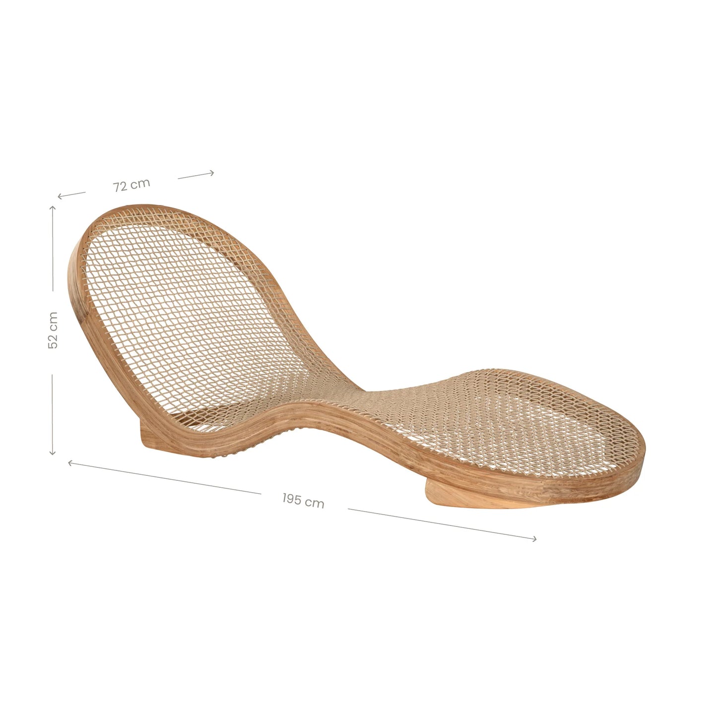 CORFU CURVED SUN LOUNGER | NATURAL