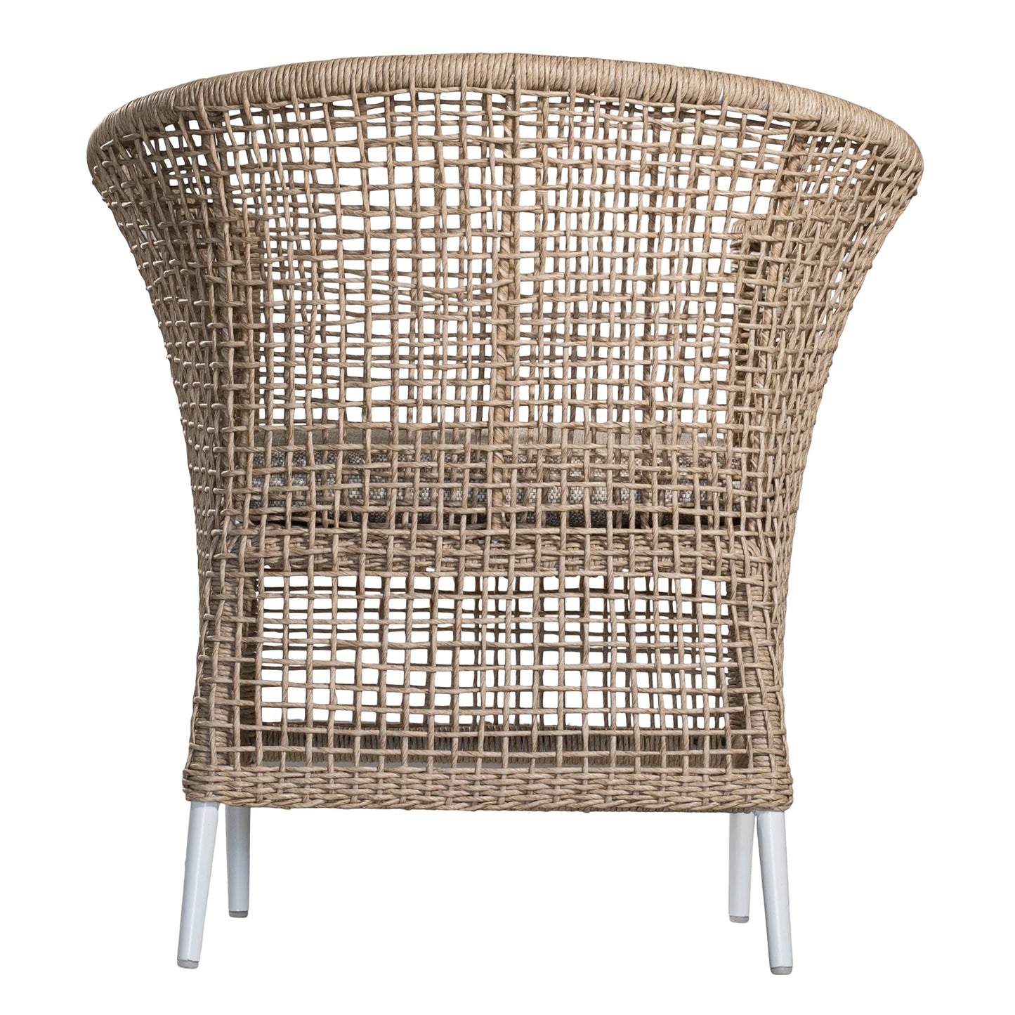 SANCTUARY OUTDOOR DINING CHAIR | NATURAL WITH WHITE LEGS