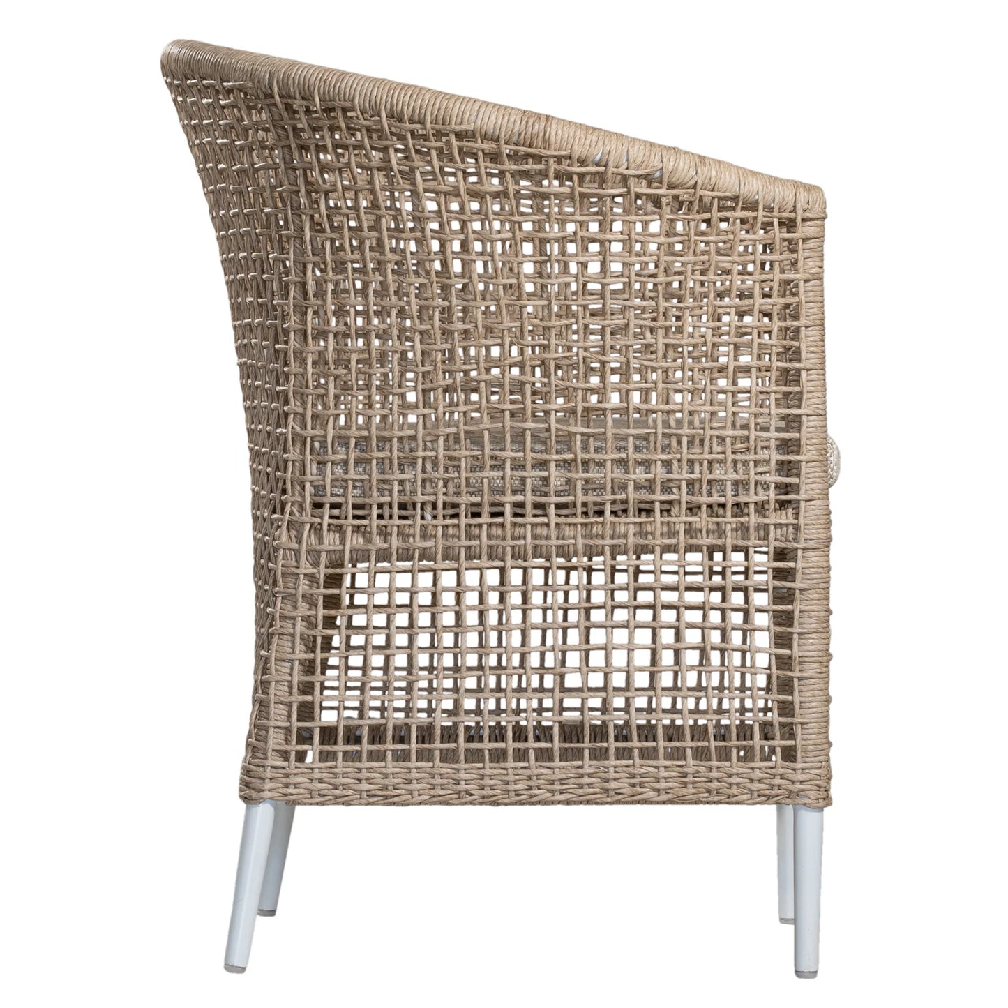 SANCTUARY OUTDOOR DINING CHAIR | NATURAL WITH WHITE LEGS