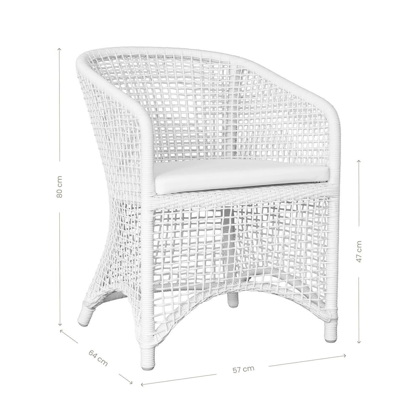 TRINIDAD DINING CHAIR | WHITE