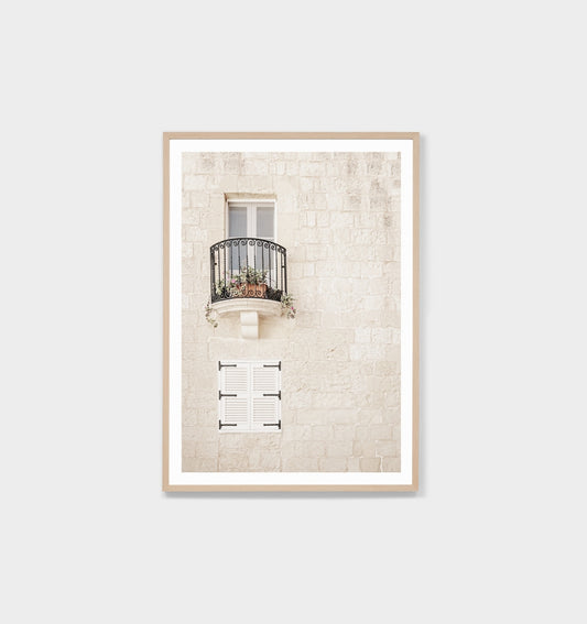 Villa Balcony Print by Warranbrooke