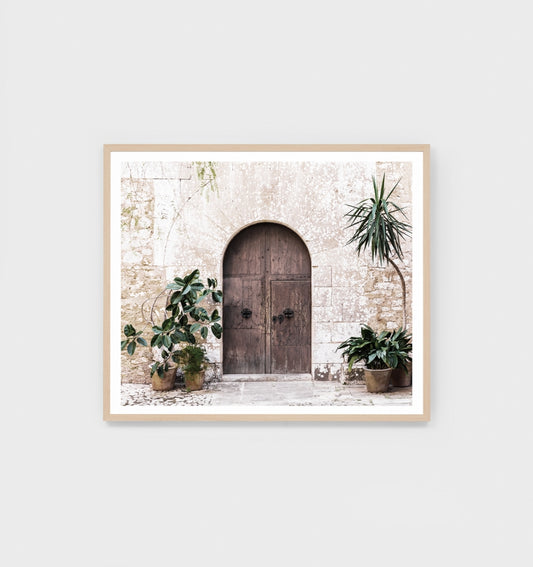 Villa Door Natural Print by Middle of Nowhere